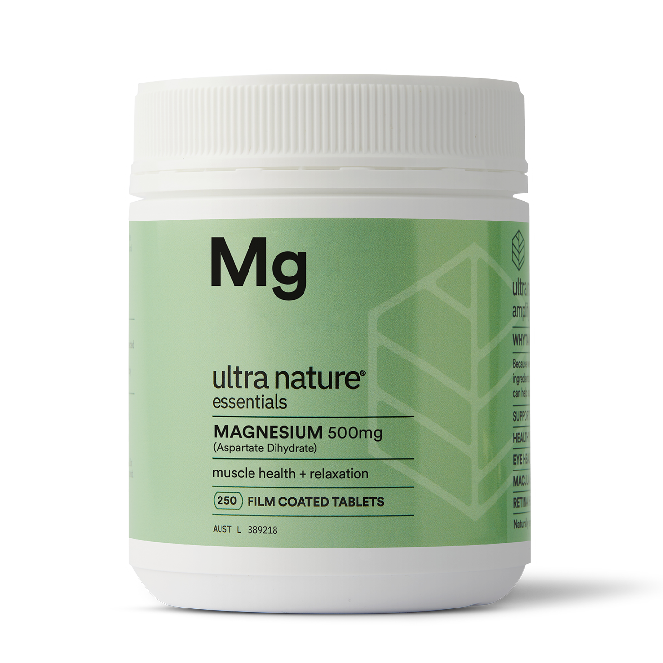 Ultra Nature Magnesium 500mg - 250 Film Coated Tablets