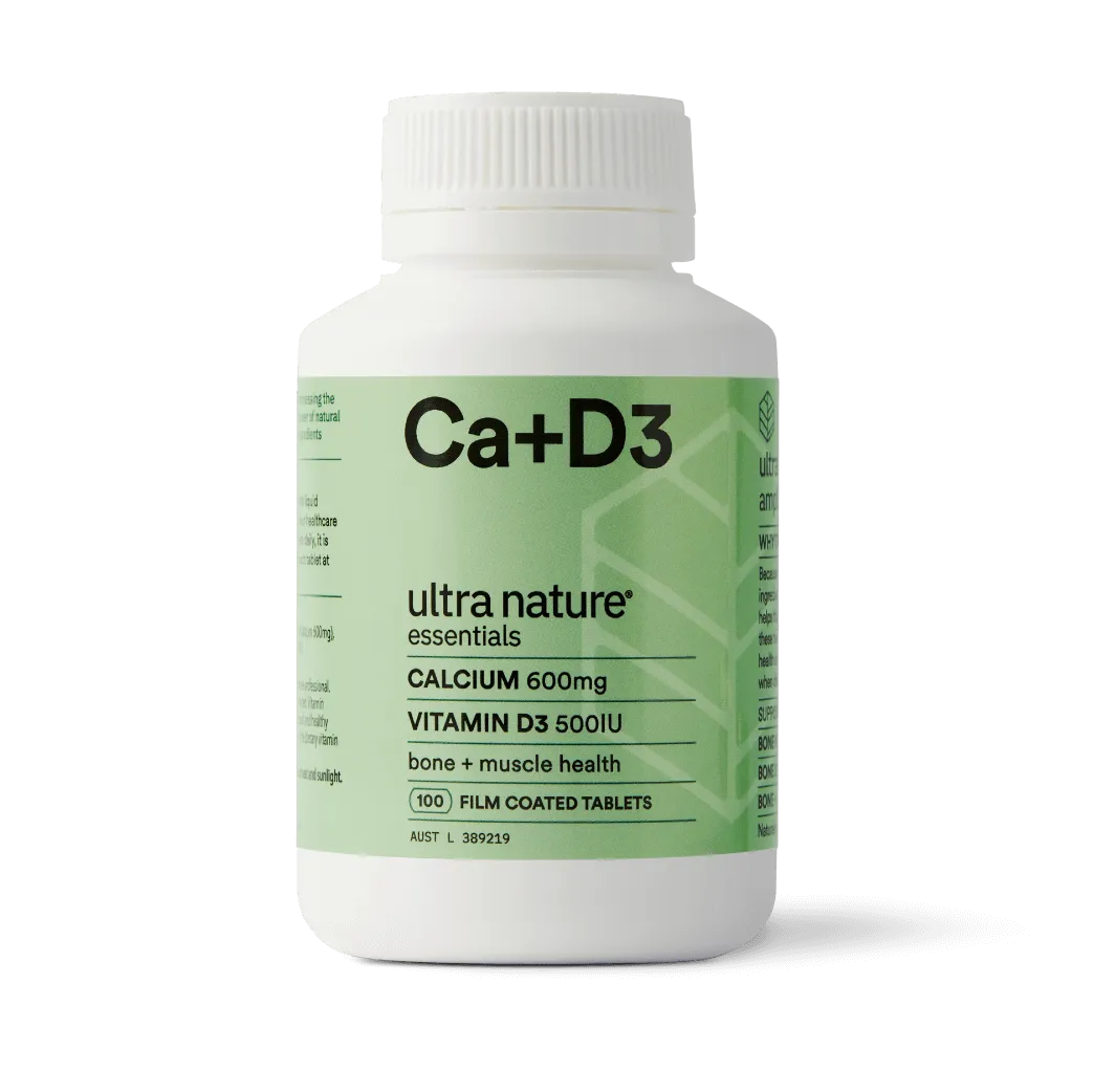 Ultra Nature Calcium + Vitamin D3 - 100 Tabs