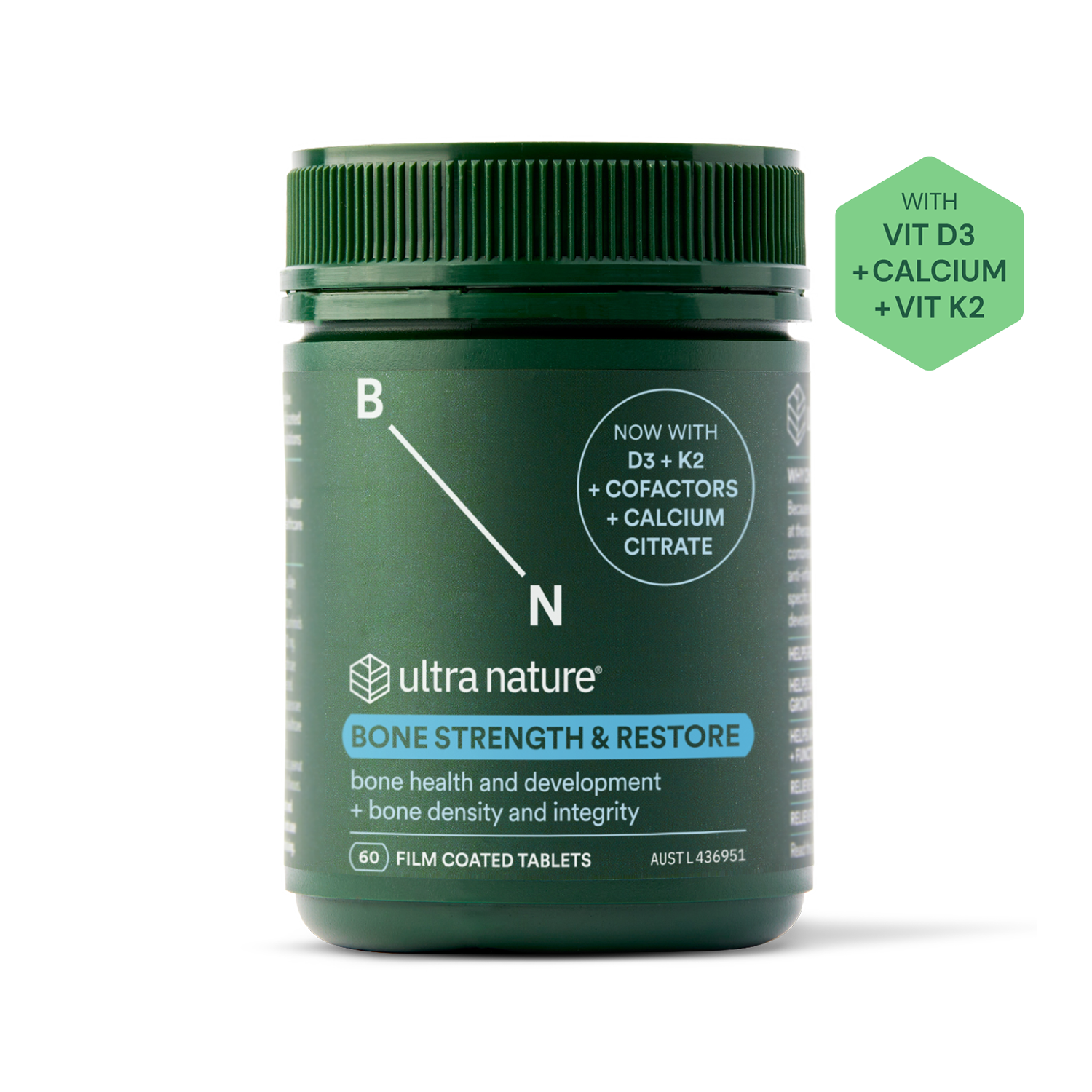 Ultra Nature Bone Strength & Restore 60 Tabs